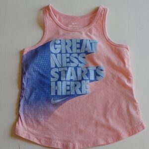 Nike Kids Pink and Blue Tank Top
